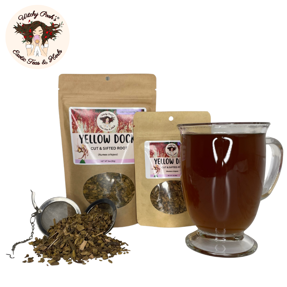 Witchy Pooh's Exotic Teas & Herbs - Wholesale Loose Tea - Witchy Pooh's Yellow Dock Tea - Cut & Sifted Root, Caffeine 13