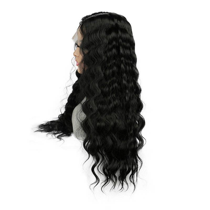 PRETO Extensão de Cabelo Encaracolado com Renda Frontal Longa para venda a revendedores na Faire2