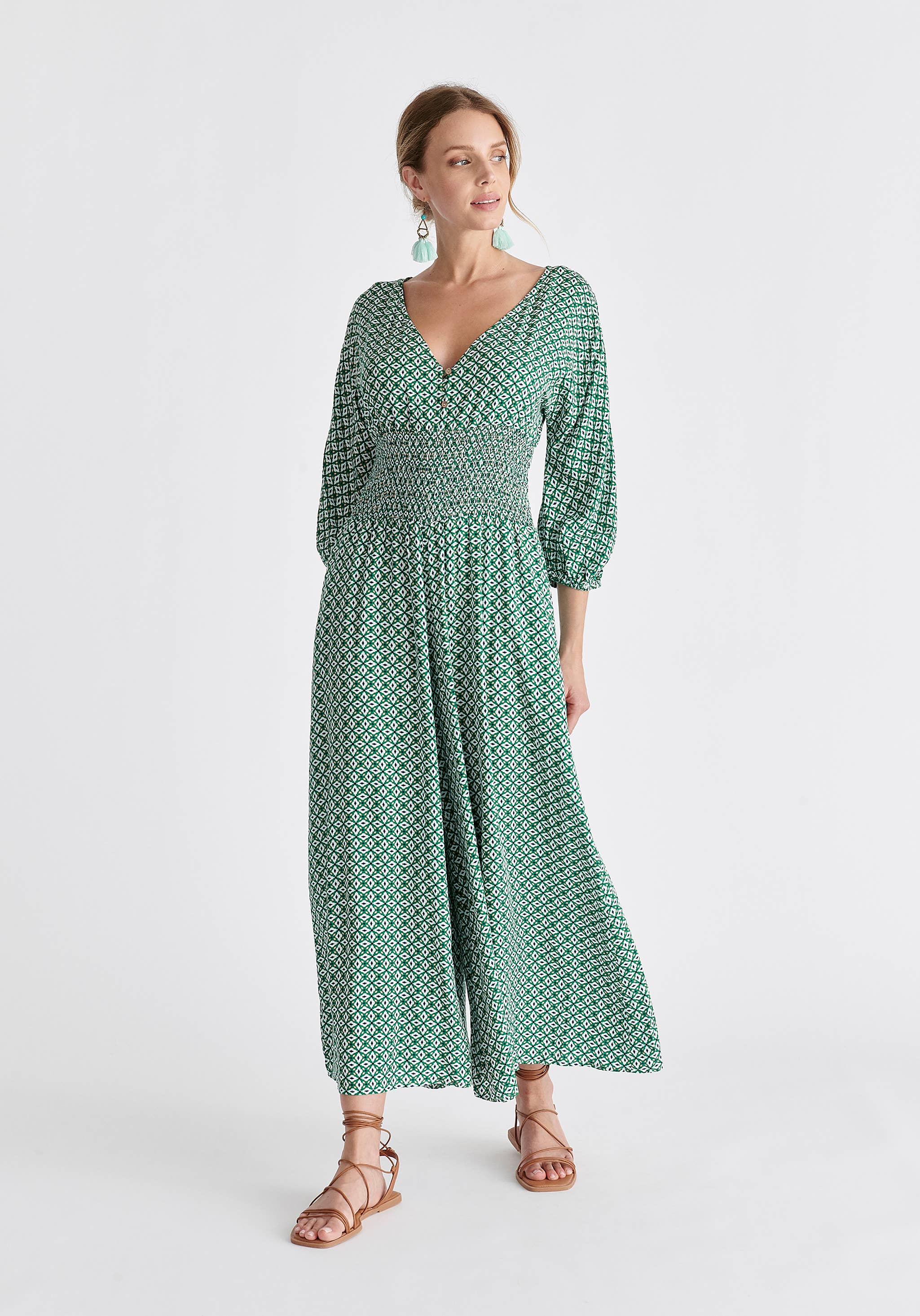 Paisie - Wholesale Jumpsuit - Women's - Boho V-Neck Jumpsuit5