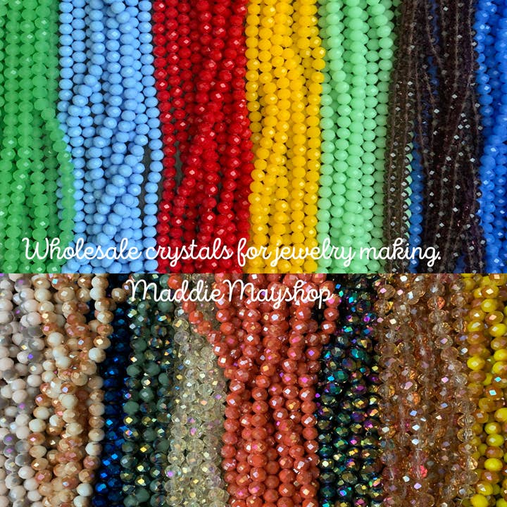 MaddieMayShop - Wholesale Beads - Wholesale 8mm Rondelles Crystals for Jewelry making