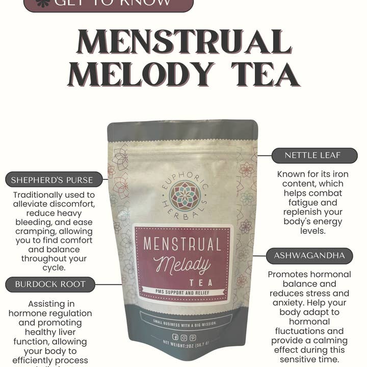 Euphoric Herbals - Wholesale Health/Detox Tea - Menstrual Melody Tea3