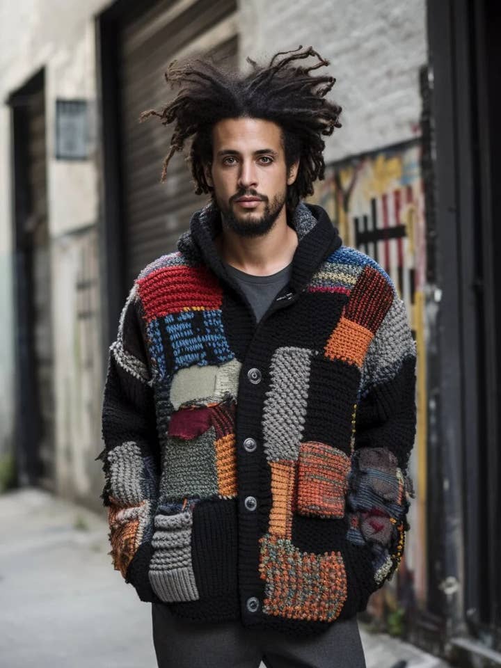 Patchwork vest voor heren voor wholesale door SmyrnaCollective