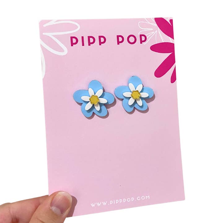 Pipp Pop - Wholesale Stud/Post Earrings - Jessie Flower Studs - 12 Colours Available8