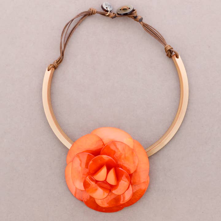 La Cuerda De Sol - Wholesale Snap Jewelry - Resin Flower Choker