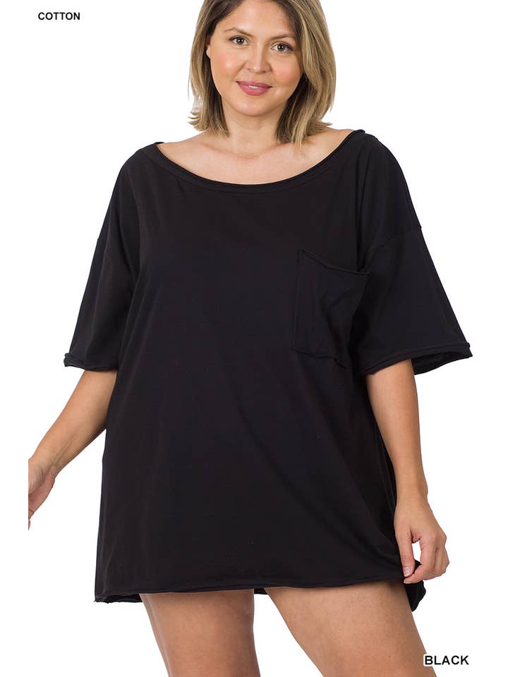 42POPS - Wholesale T-Shirt - Women's - ..Plus size Oversized Boyfriend Tee