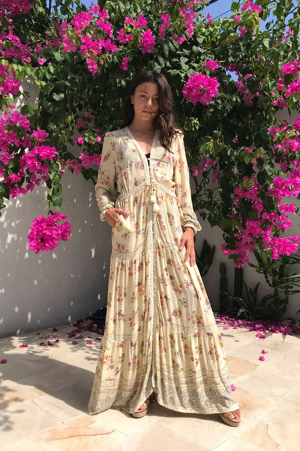 Vanille Robe Maxi Alannah - Vanille en vente sur Faire8