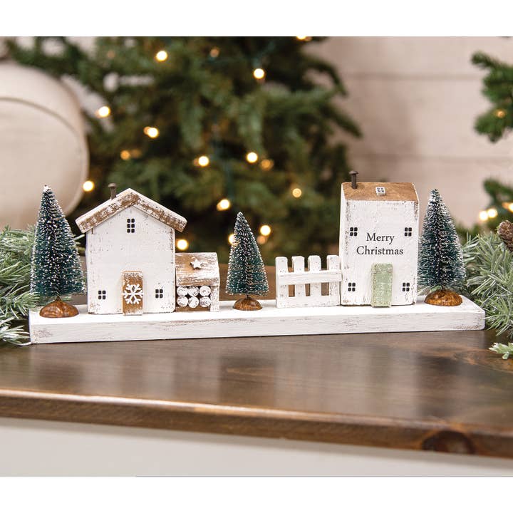 Col House Designs - Wholesale Christmas decoration - Wooden Holiday House Sitter1