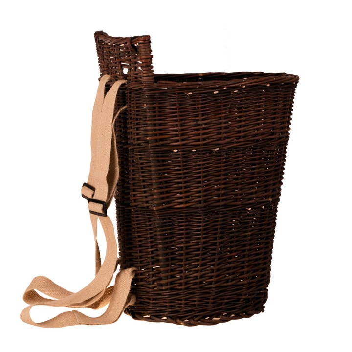 The Wicker Stories - Wholesale Basket - Wicker Backpack Continer For Collecting Fruits