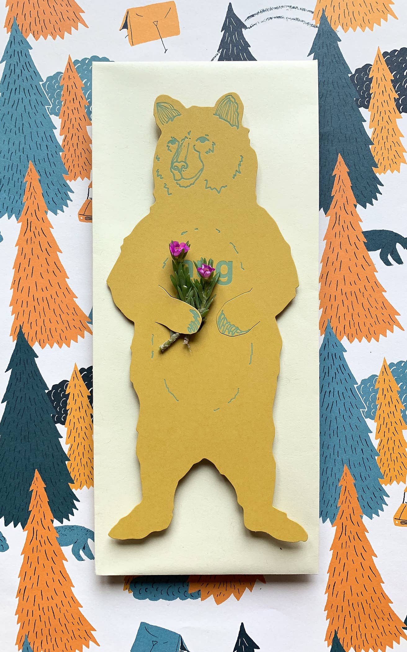 Blackbird Letterpress - Wholesale Everyday Greeting Card - grizzly bear hug gift card3