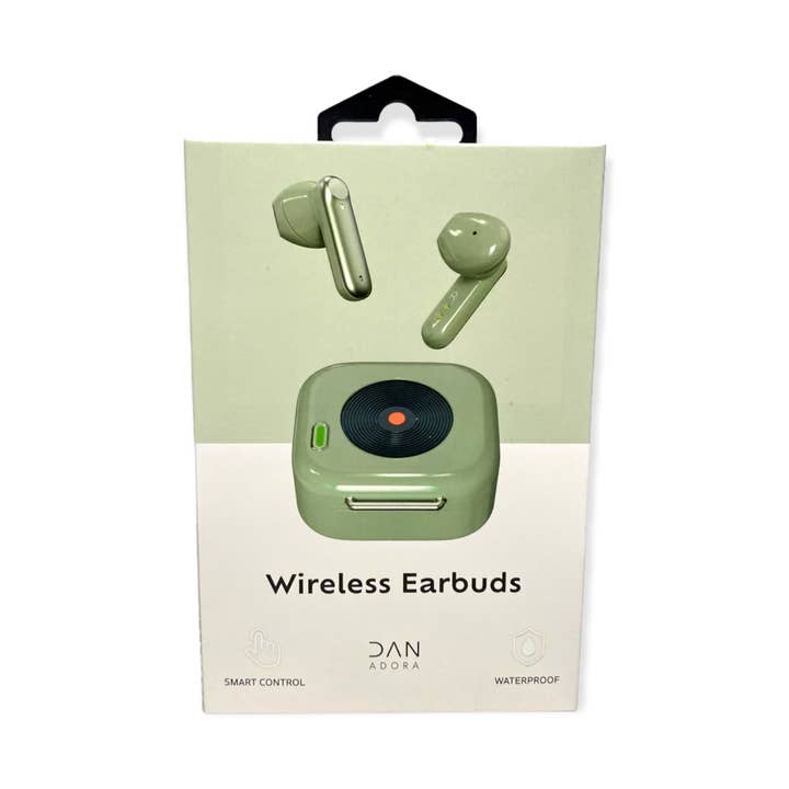 Earphones Retro Design- Green for wholesale by Funky Rico Inc