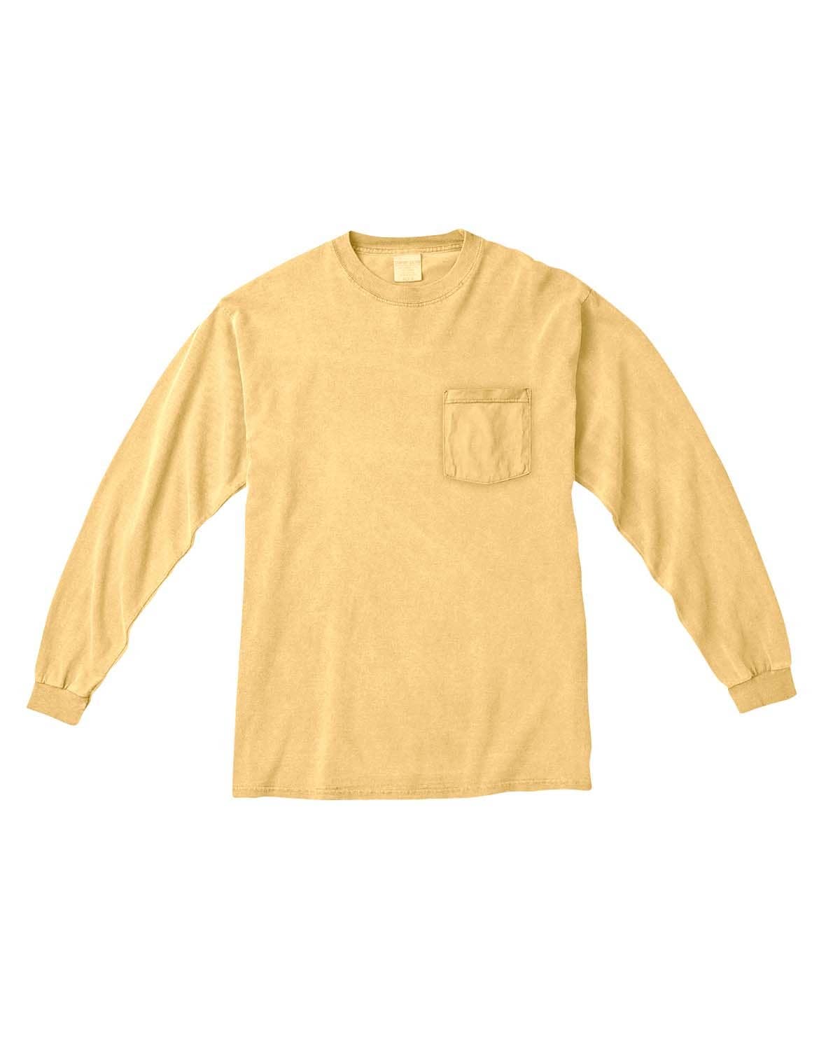 Total Apparel - Wholesale T-Shirt - Men's - Comfort Colors Garment-Dyed Long-Sleeve Pocket T-Shirt C441014