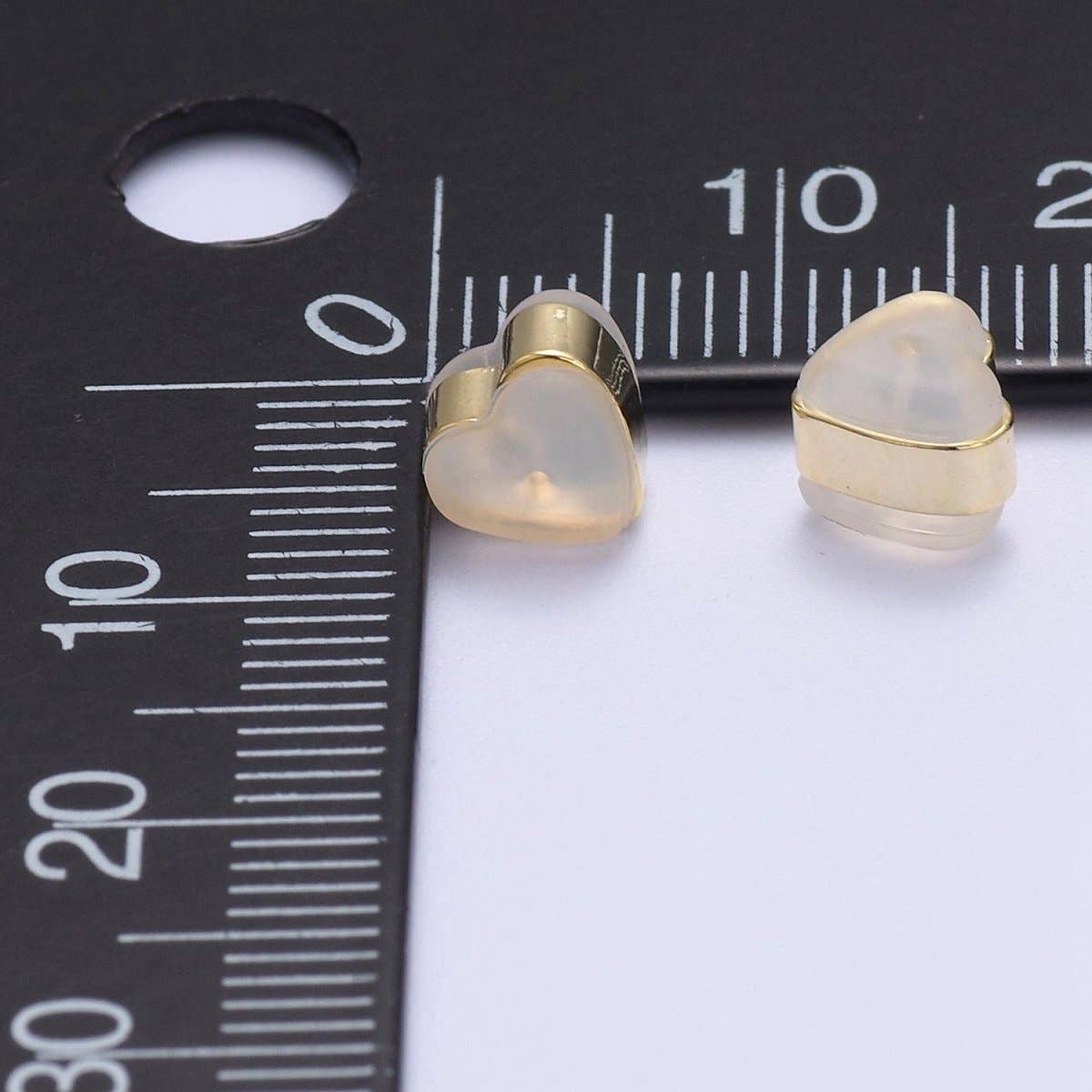 Aim Eternal - Venta al por mayor Pendientes de botón/aretes de poste - Repuestos de Respaldo de Silicona para Pendientes, Respaldo de Pendientes Suave y Transparente, Respaldo de Pendientes con Cierre en Forma de Corazón, Tope de Respaldo de Silicona para Pendientes de Joyería K-2271