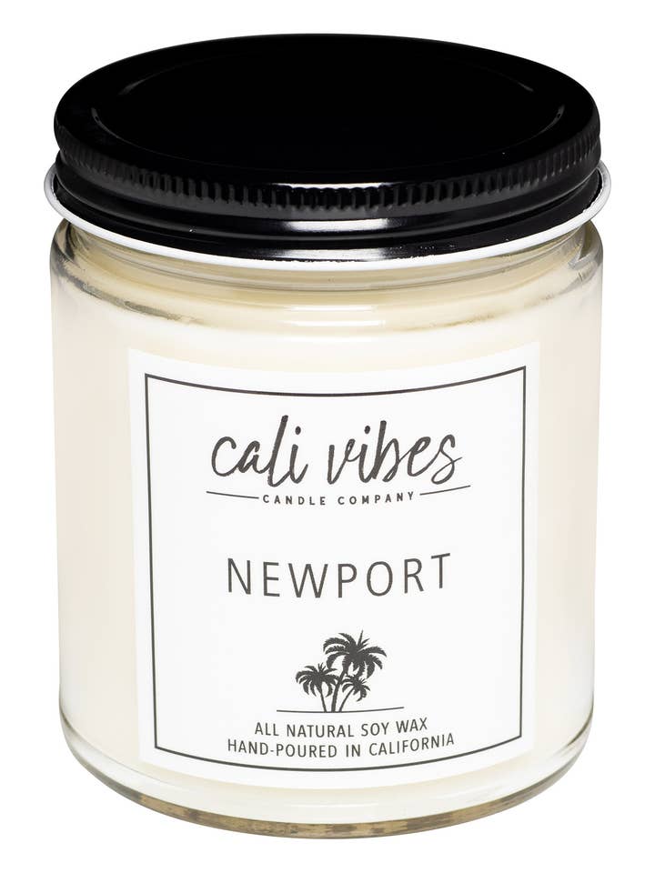 Newport - Glass Jar for wholesale by Cali Vibes Candle Company