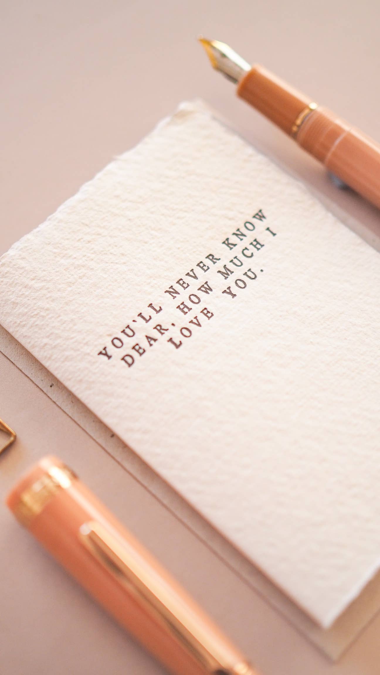 soch and co - Vente Cartes de déclaration d'amour - Vous ne saurez jamais mini carte imprimée en typographie1