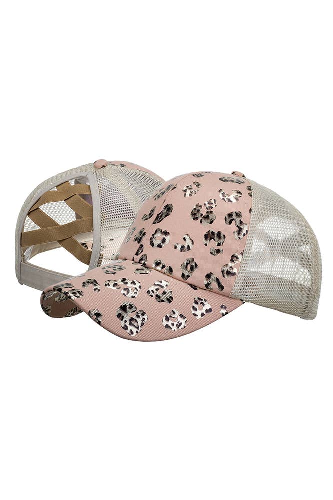 UNISHE - Wholesale Baseball Cap - Women's - Foil Leopard Print Baseball Cap ZMM0042