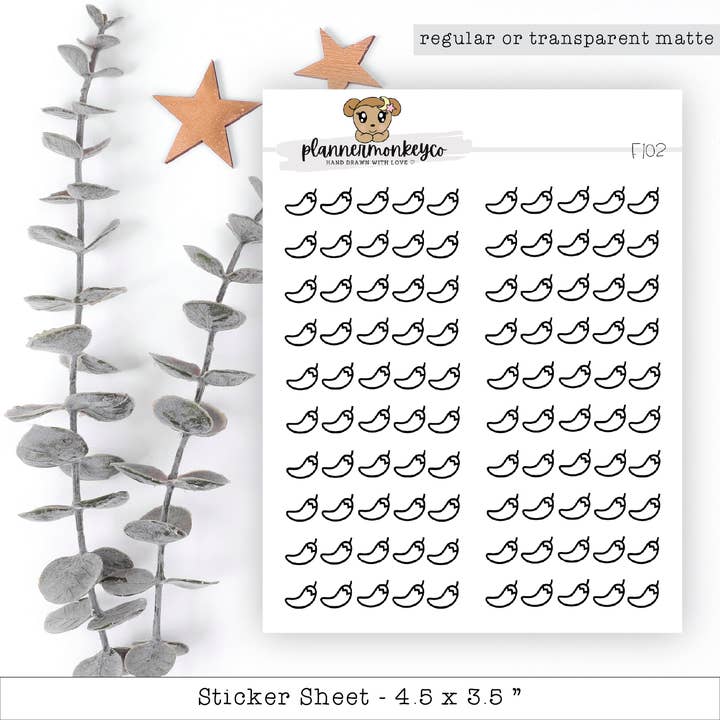 Adesivi di valutazione per contenuti piccanti/speziati per la vendita all'ingrosso da parte di Plannermonkeyco