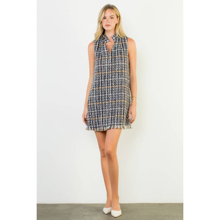 Abito Smanicato Tlaid Tweed per la vendita all'ingrosso da parte di THML