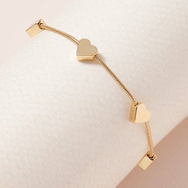 StarryNYC - Wholesale Charm/Dangle Bracelet - Heart Brass Charm Personalized Pull Tie Bracelet