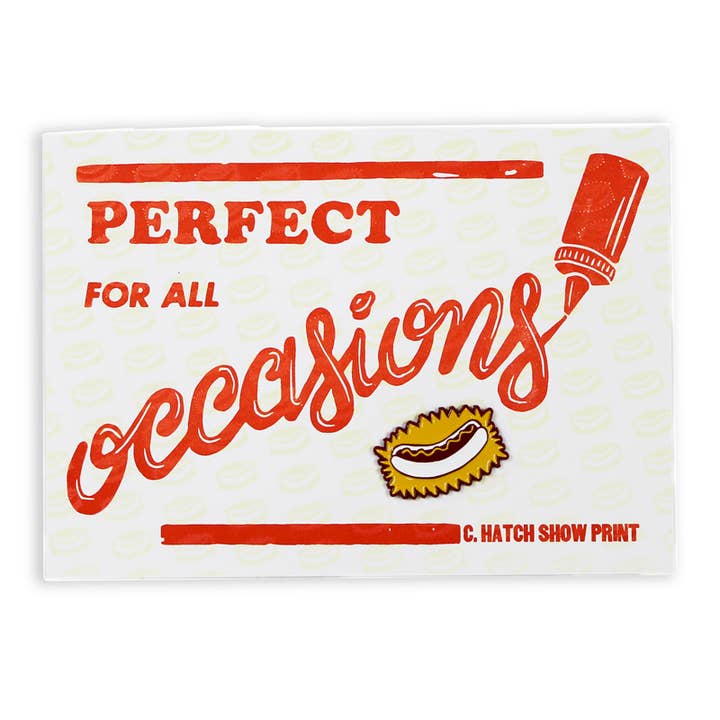 Spilla per Hot Dog per la vendita all'ingrosso da parte di Hatch Show Print