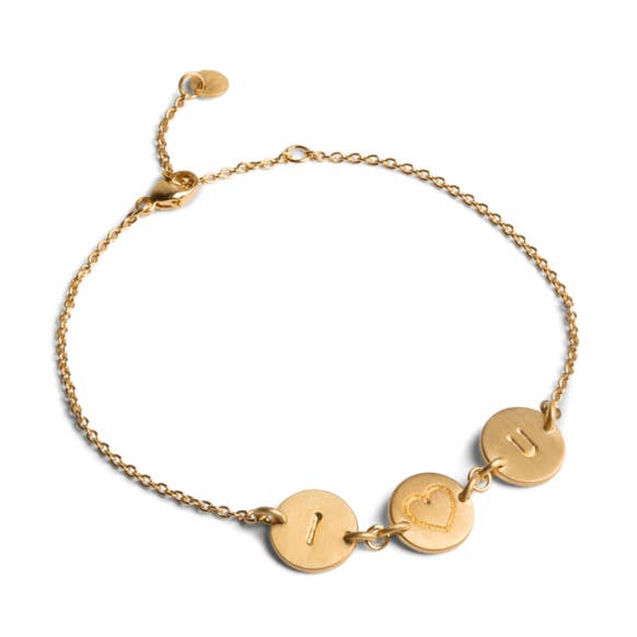 Bracelet Lovetag avec 3 Lovetag pour la vente par Jane Koenig