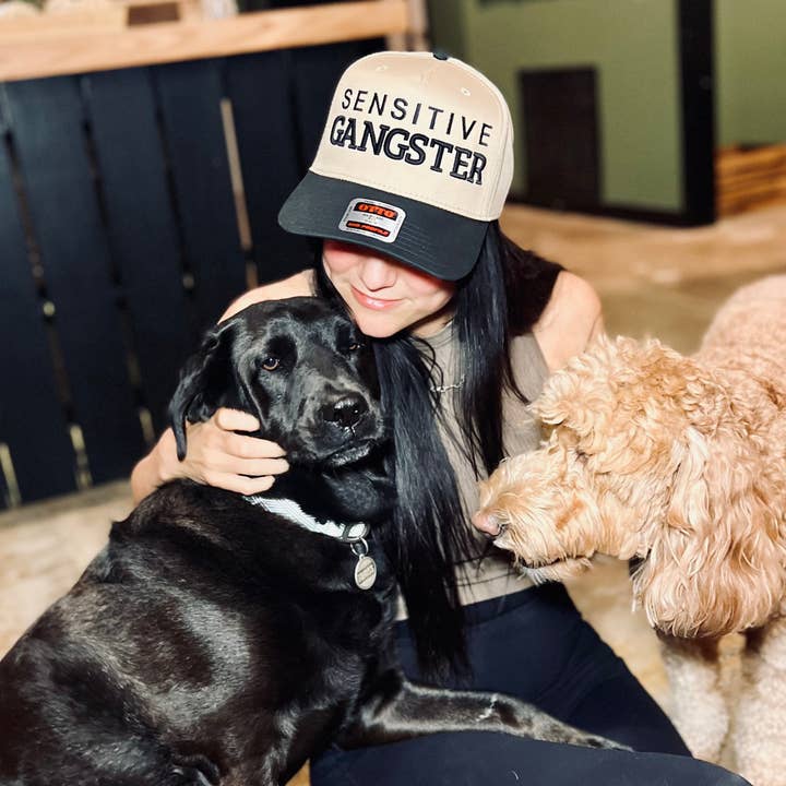 Dirt Road Design - Wholesale Trucker Hat - Women's -  Sensitive Gangster Trucker Hat – Puff Embroidery0