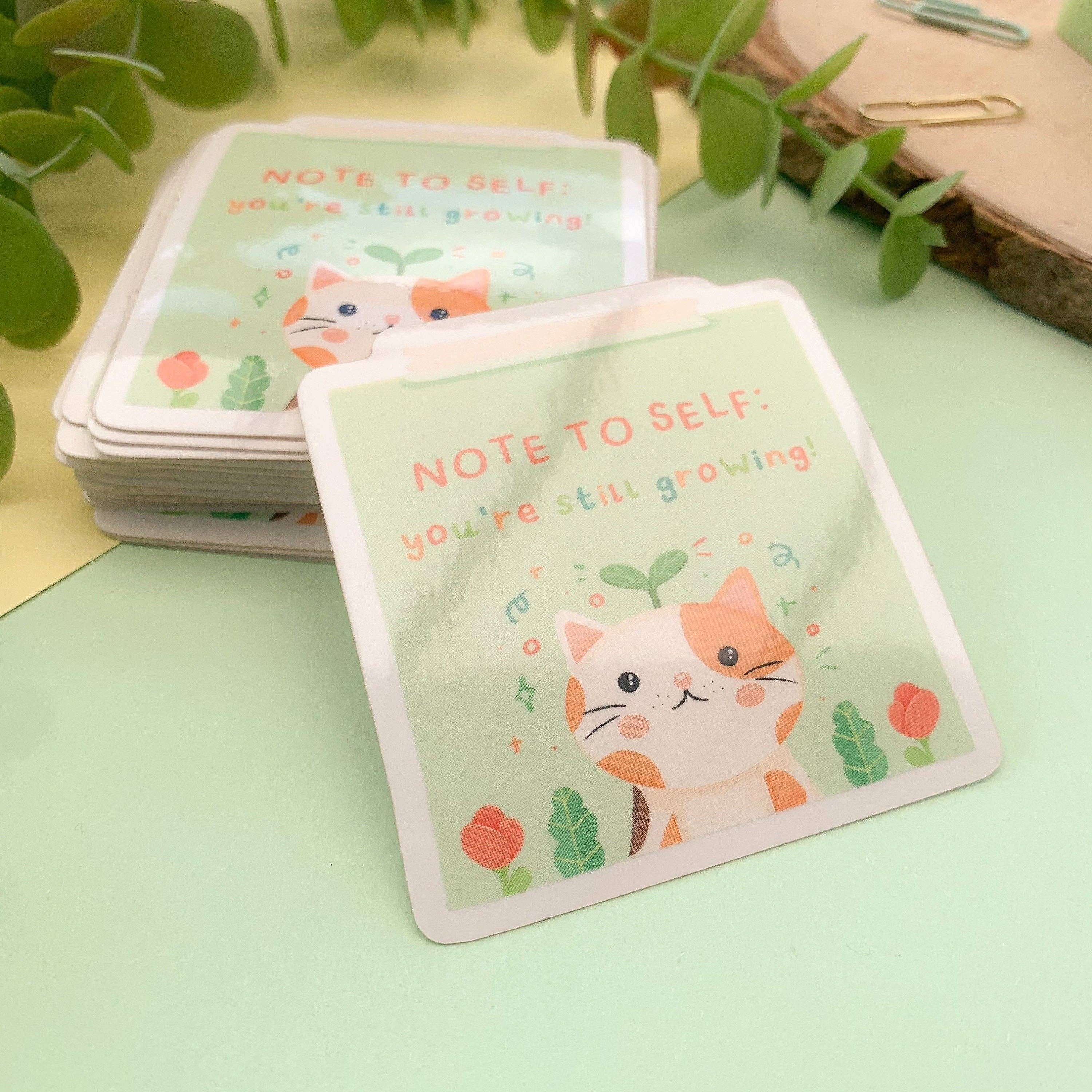 Laurel Mae Art - Venta al por mayor Pegatina - Adhesivo de vinilo transparente «You're Still Growing»5