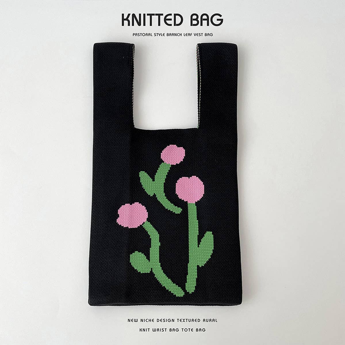 ACCITY - Wholesale Tote Bag - Women's - CUTE CARTOON ANIMAL KNITTED SHOULDER BAG HANDBAG_CWAB239712