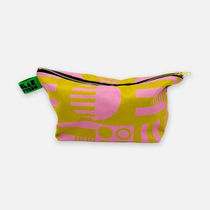 Irregular Sleep Pattern – wholesale Toiletry bag – women's – Organic Cotton Washbag in Wasabi0