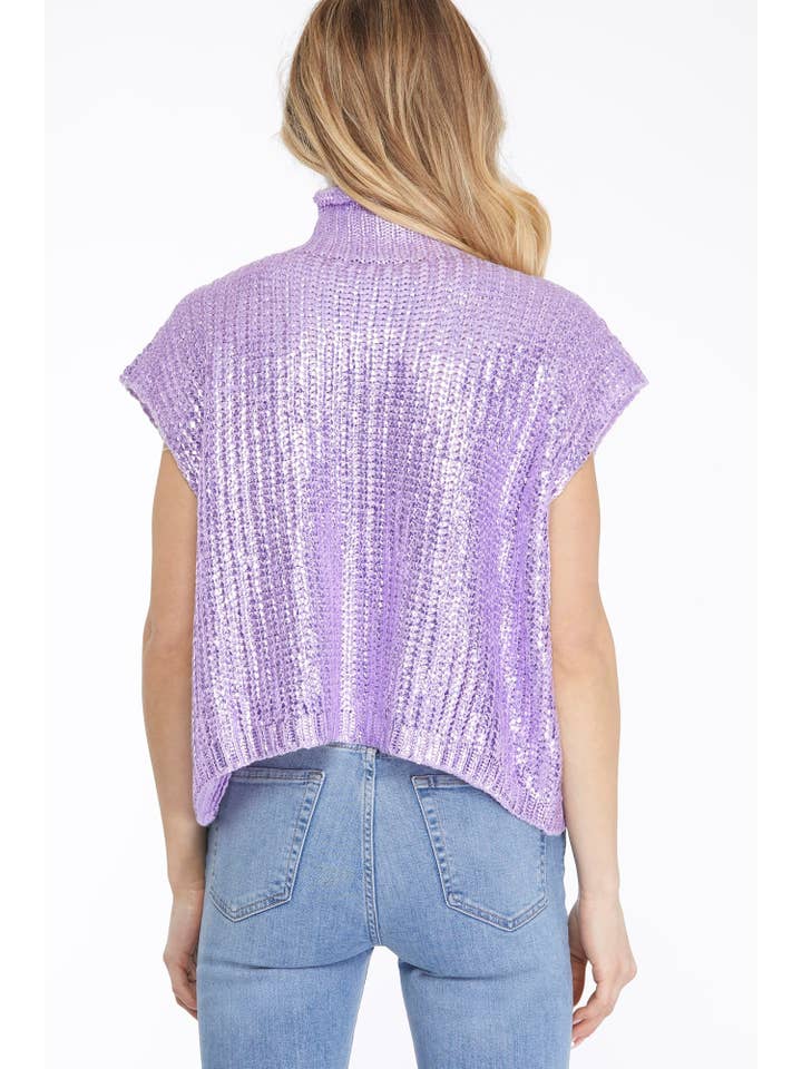 Peace Love Line - Wholesale Sweatshirt - Women's - SLI5012 - METALLIC FOIL SWEATER TOP10