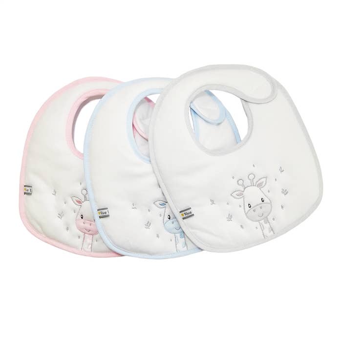 Blue Kids – wholesale Haklapp - Baby – Mellanstor babette i bomull med giraffbroderi5