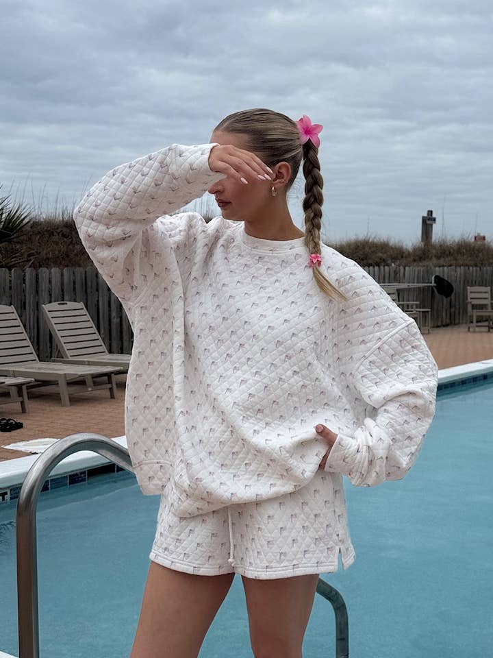 Amerikansk flagga kviltad sweatshirt för wholesale av Sunkissed Coconut