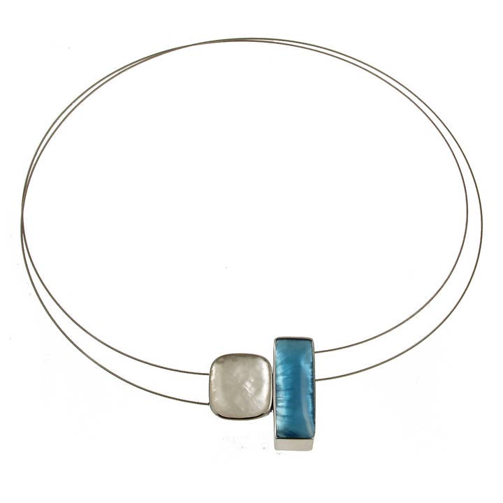 Origin Jewelry - Wholesale Pendant/Charm Necklace - Front Magnetic Pendant Necklace Ocean colors
