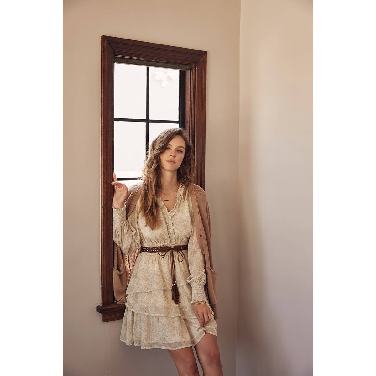 in february - Wholesale Cardigan - Women's - SLOUCHY CHARM BUTTON-DOWN CARDIGAN WITH CONTRAST WEAVE16