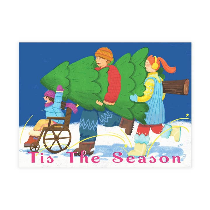 "Christmas Tree Family" Greeting Cards for wholesale by Inclusive Art House