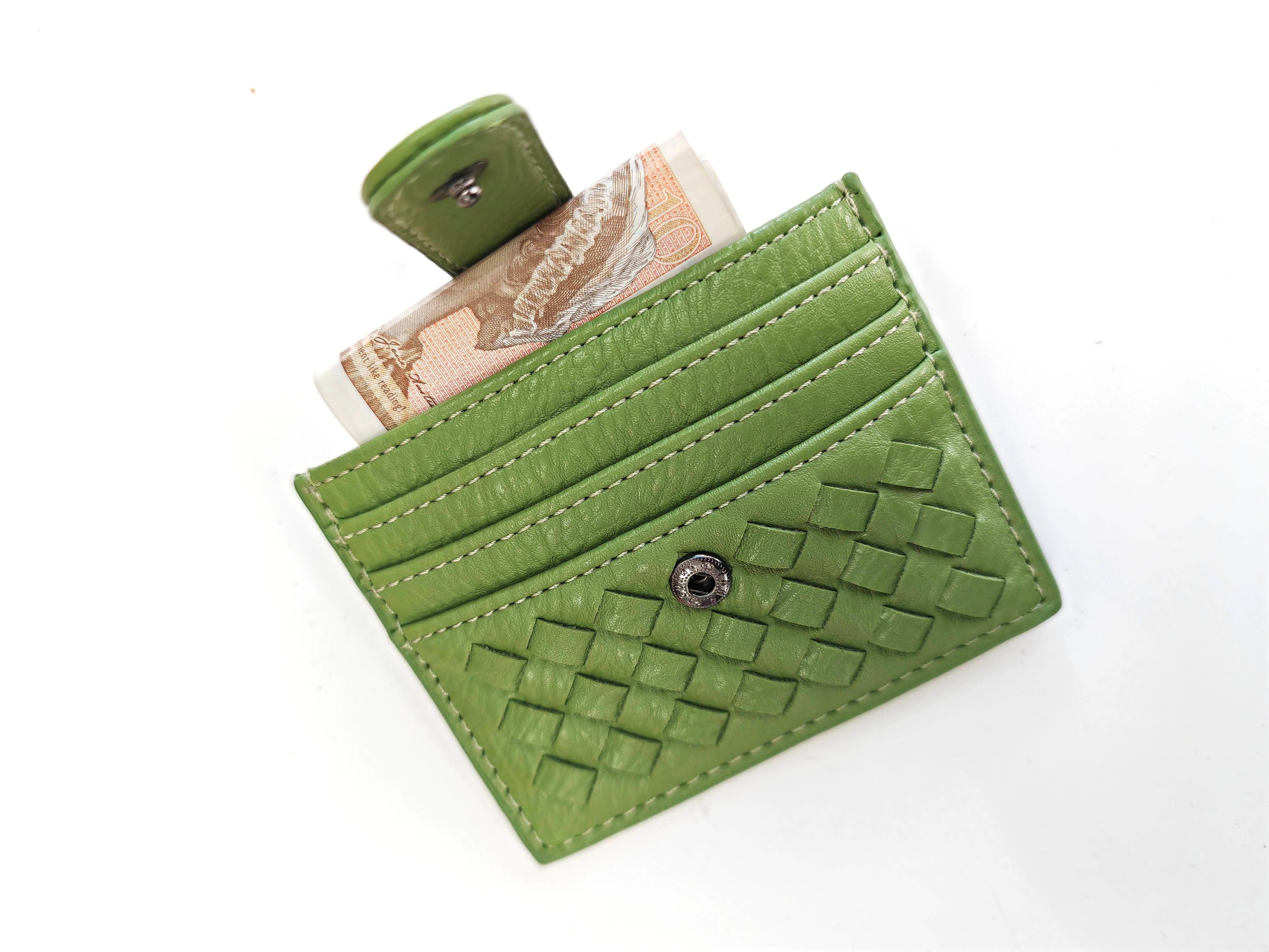Superbia - Wholesale Card Holder - Women's - Handmade Woven Premium Quality Pu Flat Card Holder Note -a6013