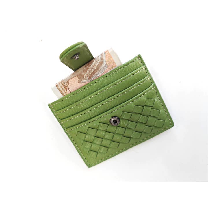 Superbia - Wholesale Card Holder - Women's - Handmade Woven Premium Quality Pu Flat Card Holder Note -a6013