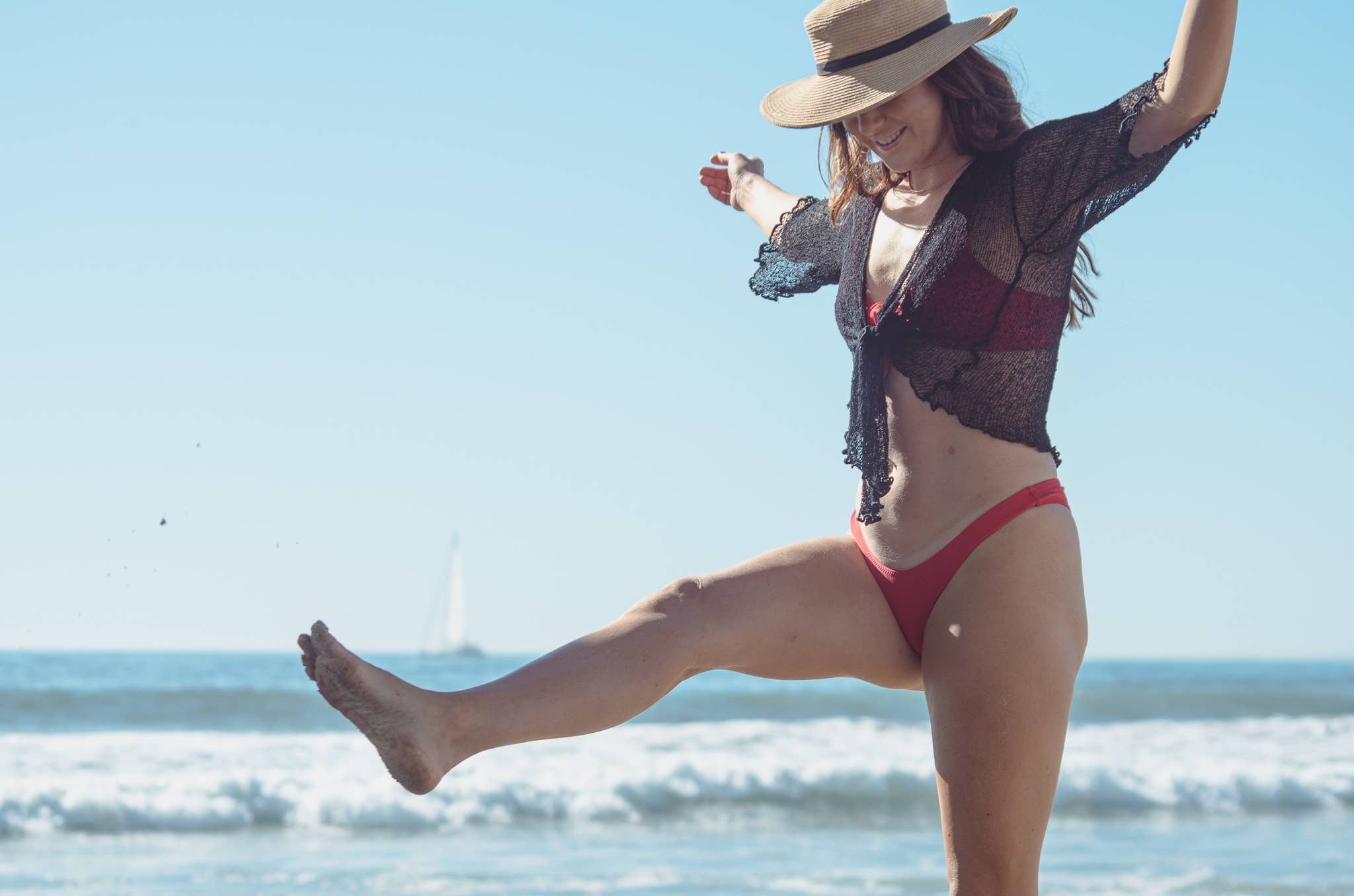 Bali Prema - Wholesale Cardigan - Women's - Summer Knit Sheer Cardigan Bolero Shrug Cover in Black3