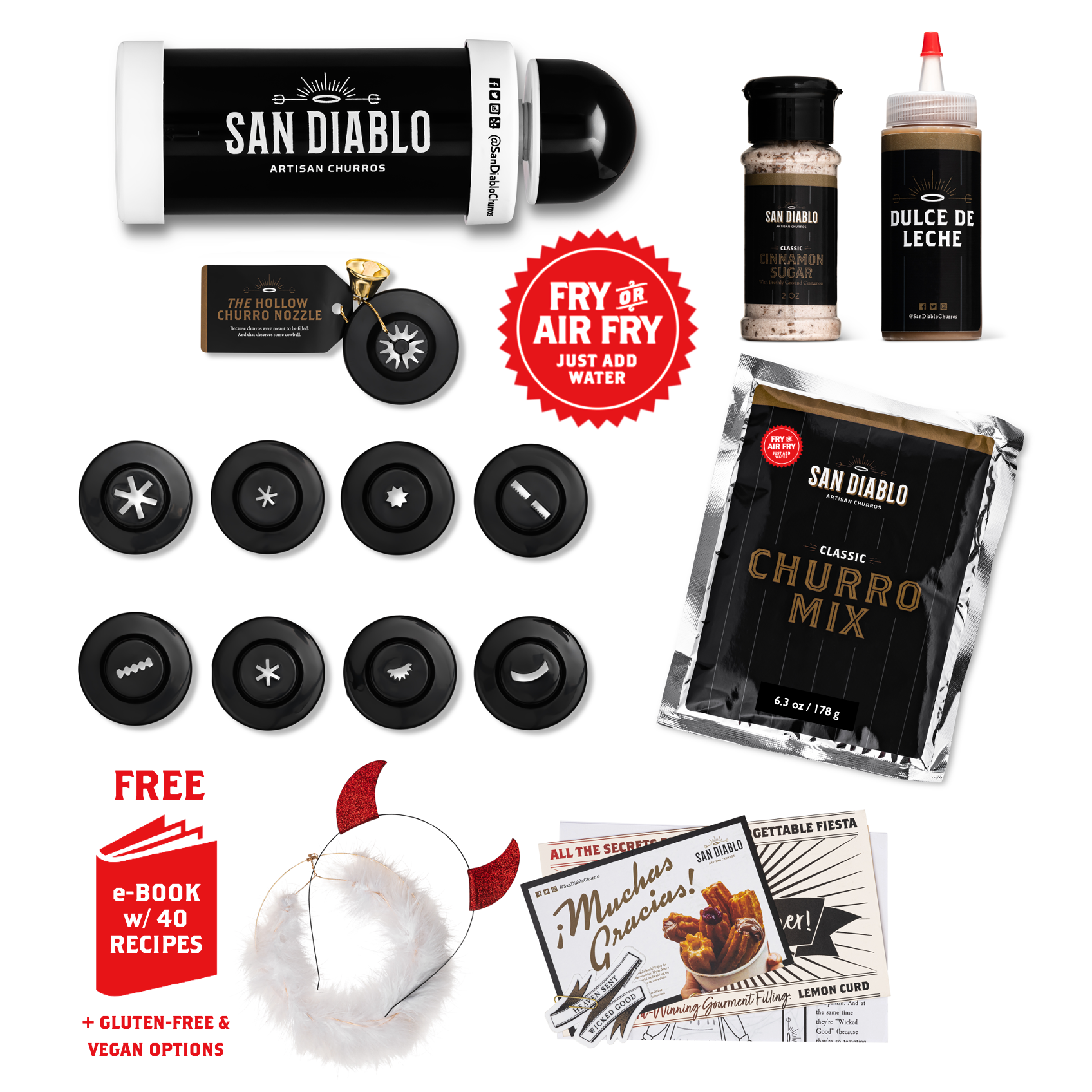 San Diablo Artisan Churros - Venta al por mayor Kit de cocina - Churro Fiesta en una caja: el mejor kit para hacer churros4