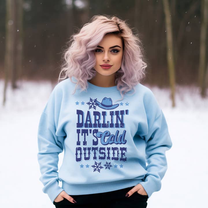 Darlin' It's Cold Outside Crewneck Sweatshirt for wholesale by Untamed Country