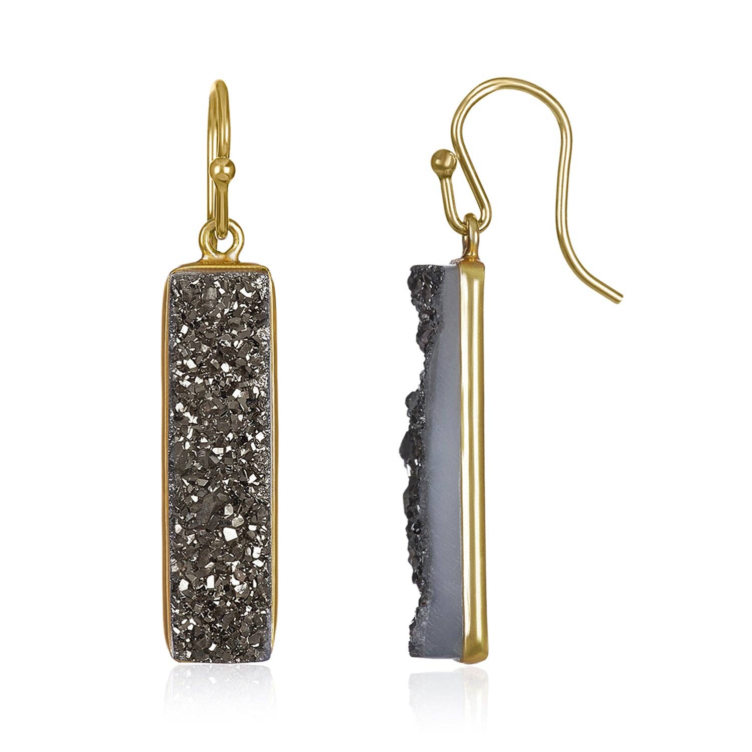 Mabel Chong - Wholesale Dangle Earrings - Druzy Baguette Earrings0