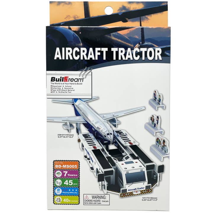 Aircraft Tractor 3D Puzzle for wholesale by Edu-Sci