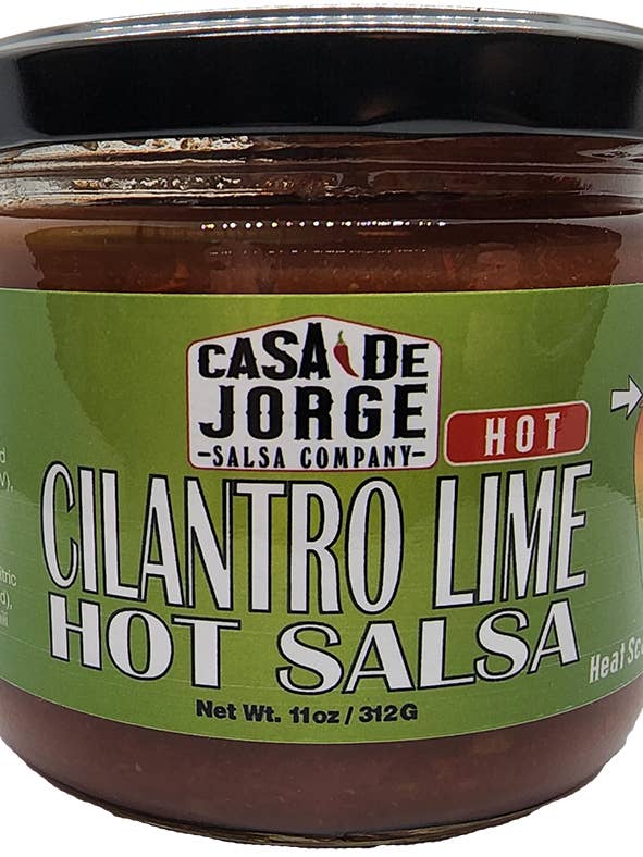 Cilantro Lime Hot Salsa for wholesale by Casa De Jorge Salsa