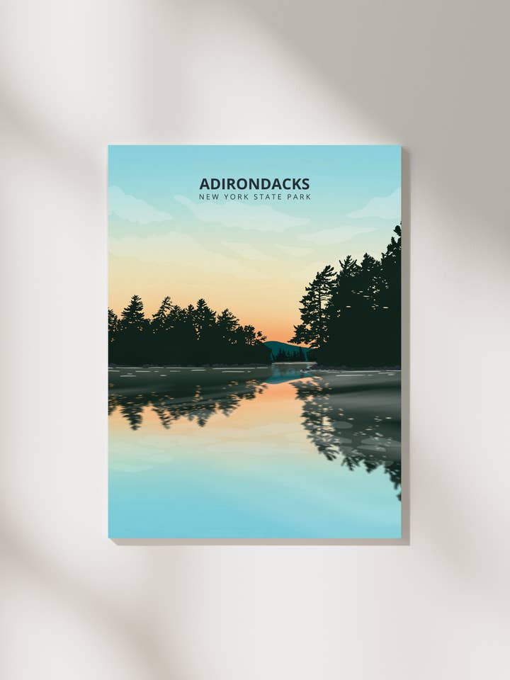 Sacandaga Lake Print - Adirondacks, New York for wholesale by Boreas Design Shop