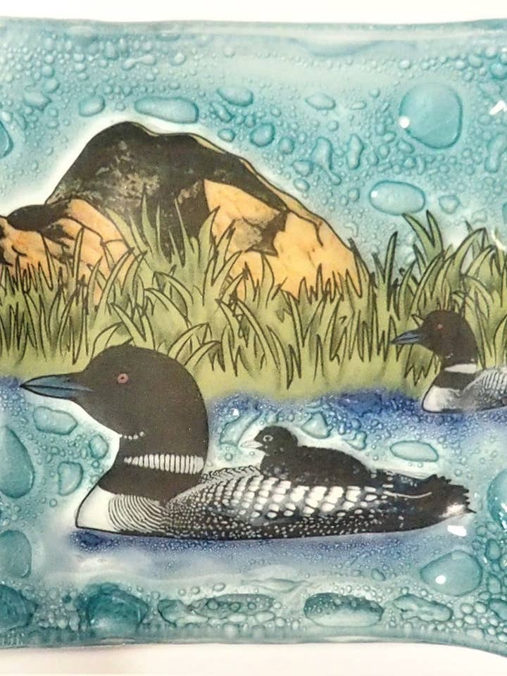 Versatile Loon Decorative Square Plate / Dish for wholesale by Pampeana