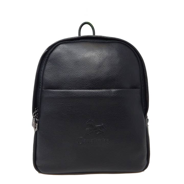 Noir Sac à dos en cuir noir en vente sur Faire0