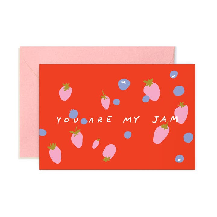 Karen Schipper - Wholesale Love card - Berry Jam - Mini Note0
