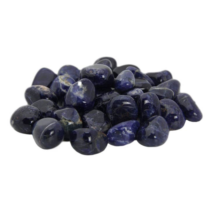 Sodalite Tumbled Stones - 1 lb for wholesale by Rock Restock