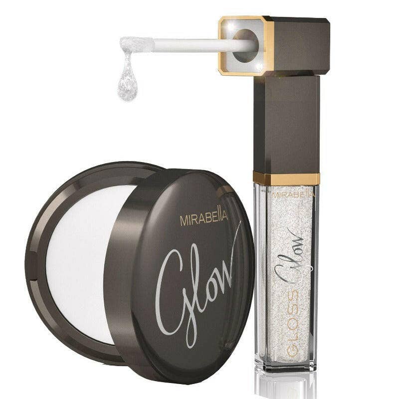 Mirabella Beauty - Wholesale Lip Gloss - Glow Duo LED-Lit Lip Gloss & Universal Hyaluronic Pressed Powder5