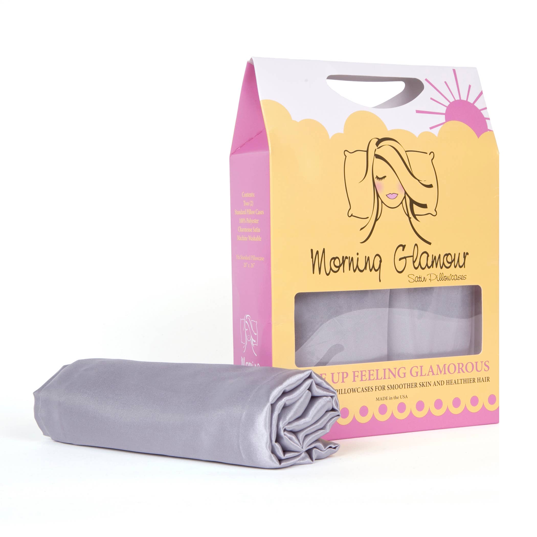 Morning Glamour – wholesale Bedding pillowcase/sham – Signature 2PK Satin Pillowcase- STANDARD/QUEEN5