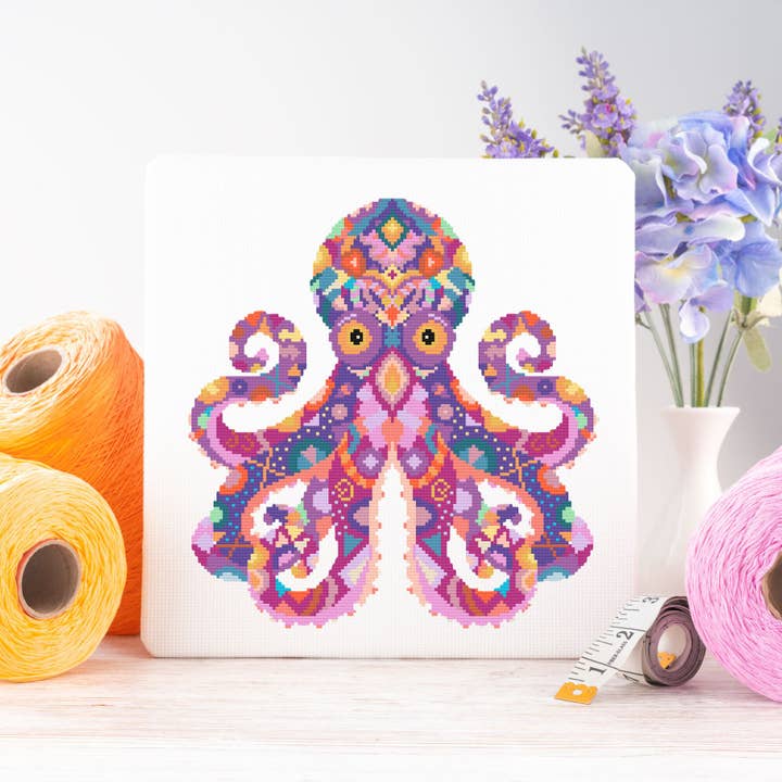 Kit de Ponto-Cruz Contado — Mandala de Polvo por atacado de Meloca Designs